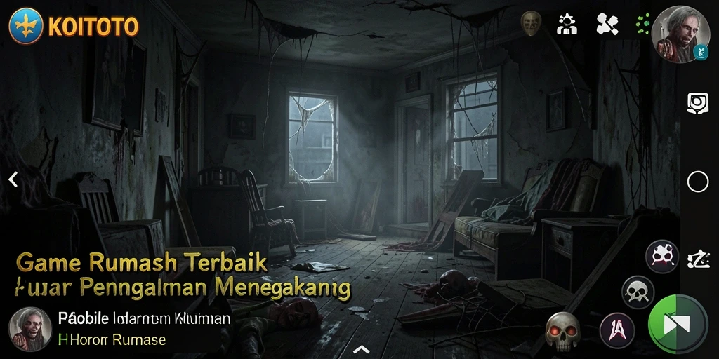 Antarmuka pengguna yang menakutkan dan intuitif dalam game Horor Rumah.