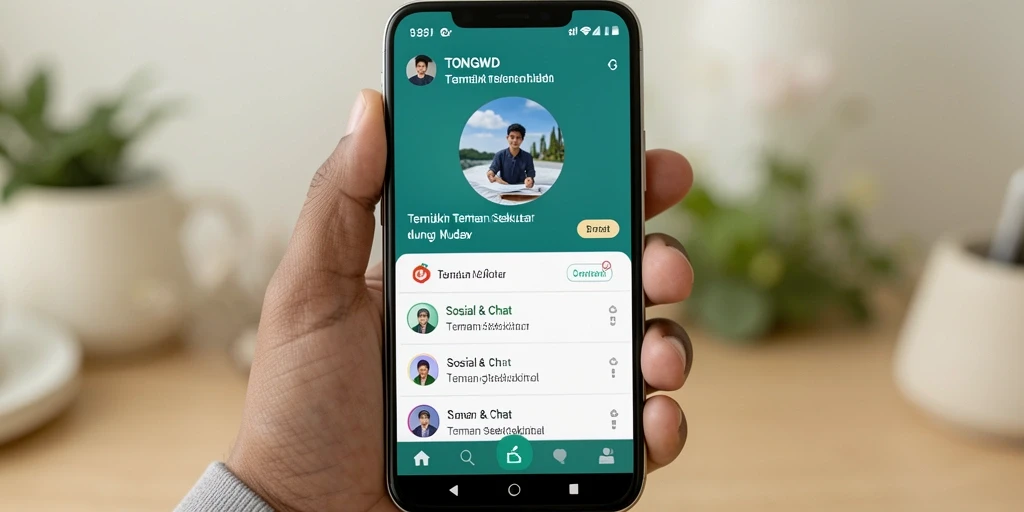 Antarmuka TONGWD yang user-friendly untuk Teman Sekitar.